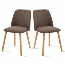 Goeurvant Modern Ergonomic Dining Chair With Curved Backrest - Set Of 2 / Set Of 4 / Set Of 6 - Mocha Brown - View 13