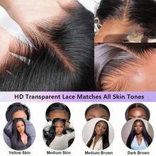 13x6 Invisible Lace Front Wig Mixed Hair 13x4 Natural Black Straight Hair HD Transparent Lace Front Wig Mixed Hair Pre-Plucked With Baby Hair 200% Density Ready To Wear 5x5 Glueless Wig Suitable For Women All Skin Tones Halloween Wig Natural Black - Natural & Black - View 6