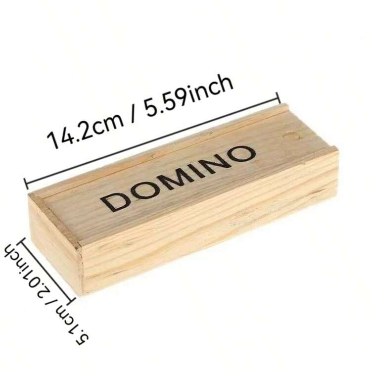 Black Wooden Dominoes Set, Black Dominoes In Wooden Box, Wooden Tabletop Game And Educational Learning Toy - Multicolor - View 3