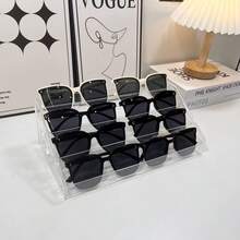 壓克力透明多層桌面時尚眼鏡展示架收納盒，附壓克力分隔板 - 1PC - 查看 4