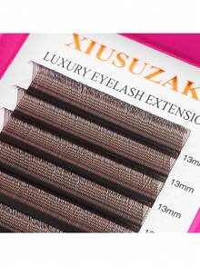 XIUSUZAKI 12Rows Brown Lashes U 5D Shaped Fluffy False Eyelashes Colorful Blooming Lash Clusters Premade Fans Eyelash Extension Natural Look Eyelash Makeup Tools Suitable For Cosplay, Anime And Fairy Makeup Professional Supplies For Lash Techs - View 6