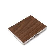 1 Personalized Walnut Cigarette Case, Stainless Steel And Wooden Cigarette Case, Custom Gift, Groomsman Gift, Christmas Gift, Gift For Father - Multicolor - View 7
