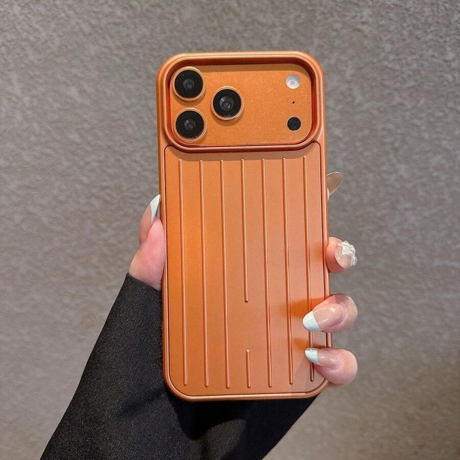 Upgraded Anti-Slip Textured Frame, Matches Orange Luggage And Phone Case. Suitable For Apple 17 Pro Max Phone. Features Matte Anti-Drop Protection, 16 Pro Lens Full Coverage Design, 15 Pro Max Premium Protective Case. - Orange - View 1
