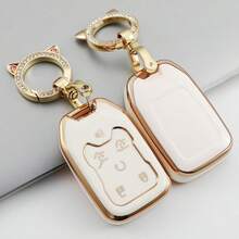 鑰匙遙控器保護套附鑰匙圈,適用於 Chevy、Chevrolet、Suburban、Tahoe、GMC、Yukon XL、Terrain、Acadia,防塵防摔高端時尚鑰匙包配件 - 貓眼扣 - 查看 16