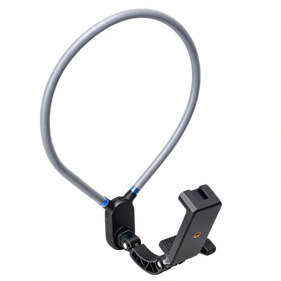 Clip Style Hanging Neck Sports Stand, 180° Rotating Mobile Phone Clip, Compatible With Samsung Mobile Phone S25 S24 Series, Compatible With IPhone18/17/16/15/ 14/13/12/11/ And Many Other Series, Equipped With Gadget Accessories - Black - View 1