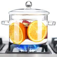 Heat-Resistant Glass Cooking Pot With Double Handles, Anti-Scald Glass Lid, Direct Flame Suitable For Boiling Water, Stewing, Health Pot, And Instant Noodles - View 7