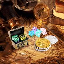 2/4/6/8/15/20pcs Mini Pirate Treasure Chest Plastic Toy Pirate Chest With A Gold Finish Vintage Pirate Small Decorative Box Prizes Halloween Birthday Party Props - Multicolor - View 4