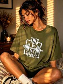 Women T-Shirts - Olive Green - View 1