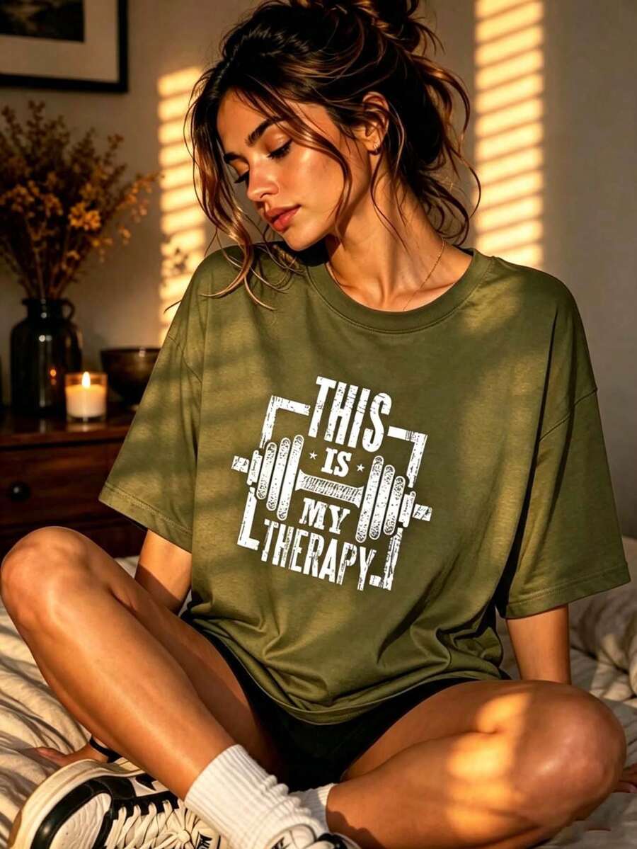 Women T-Shirts - Olive Green - View 1