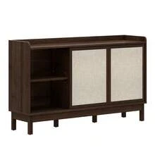 Sideboard With Sliding Doors, Natural Color - Modern Retro Style - Natural - 查看 8