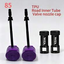 MOTSUV Set Purple TPU Bicycle Inner Tube 30g Ultra-Light Road Bike Tire Inner Tube + Valve Cap - Purple - View 12