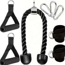Taekwondo Rope - Heavy Duty Triceps Training Rope With Long Handle, Carabiner And Fitness Grip, Suitable For Triceps Pushdown Exercises, Muscle Rebuilding And Strength Training Equipment - A - View 1