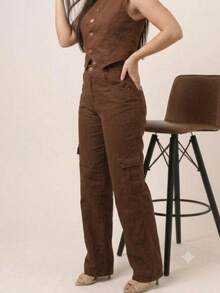 Women Jeans - Marrón café - Ver 1