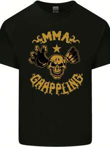 Mma Grappling Mixed Martial Arts  Mens Cotton Maglietta T-Shirt- - Style - View 1