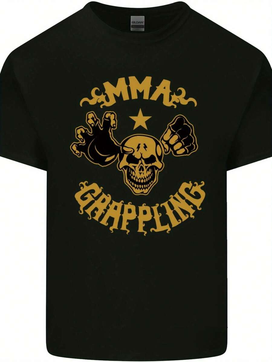 Mma Grappling Mixed Martial Arts  Mens Cotton Maglietta T-Shirt- - Style - View 1