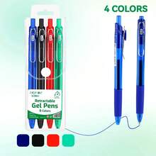 Classic Neutral Pen Set, 4/6/8/10 Colors Retractable Ballpoint Pens, 0.7mm Student Ballpoint Pens, Suitable For Manual Accounting, Hand Drawing, Note Taking, Back To School Essential Learning Stationery. - Gel Pen Set - View 13