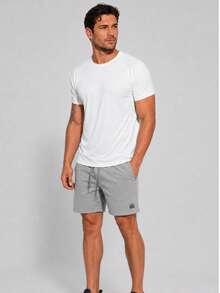 Camiseta Dry Fit Masculina Raglan Casual Lisa Premium Proteção UV Solar para Academia, Treino e Casual - Branco - Visão 4