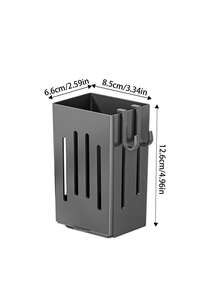 1pc Multi-Function Kitchen Chopstick Holder Organizer, Wall-Mounted Chopstick Drainer Rack, Home Kitchen Utensil Storage Rack, Home Organization Supplies, Kitchen Accessories - Black - View 4