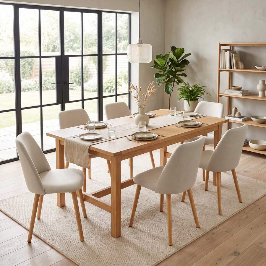 Goeurvant Modern Ergonomic Dining Chair With Curved Backrest - Set Of 2 / Set Of 4 / Set Of 6