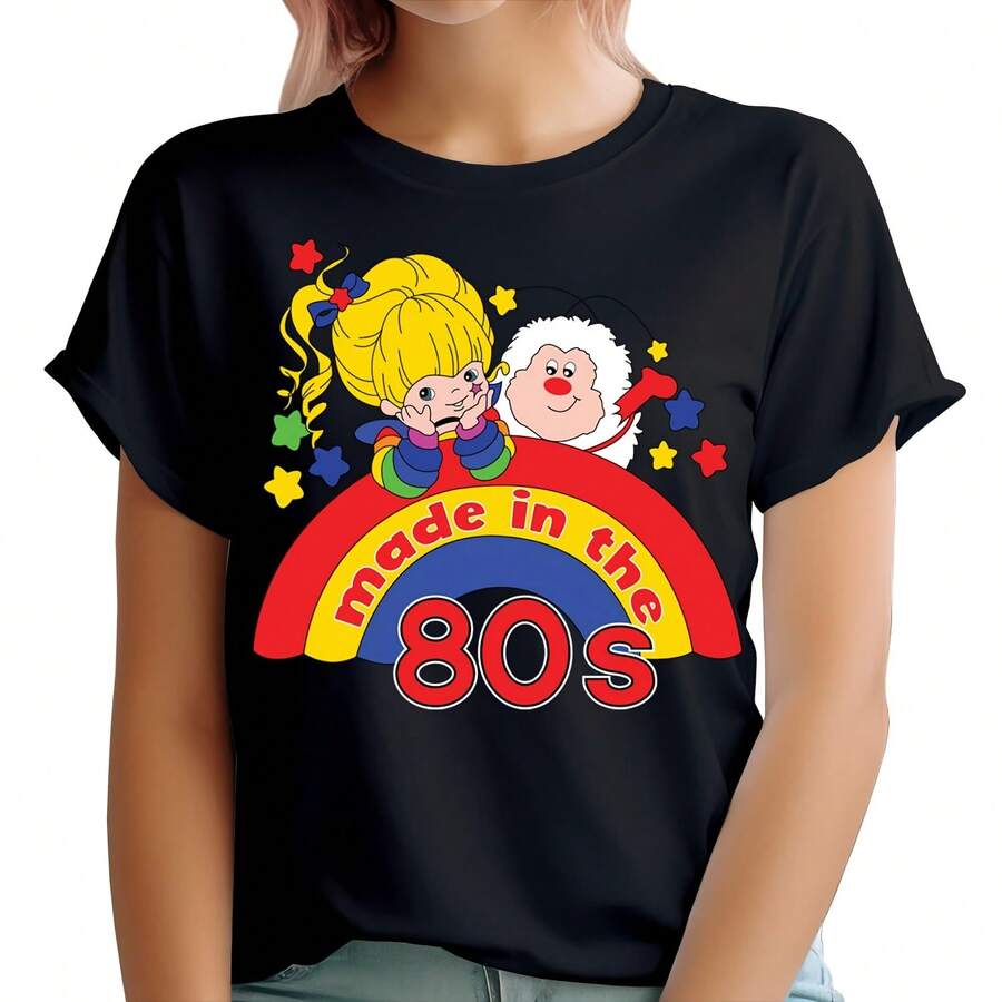 Made In The 80s Rainbow Womens T Shirt Novelty For Ladies Retro Tee Top - 款式 - 查看 1