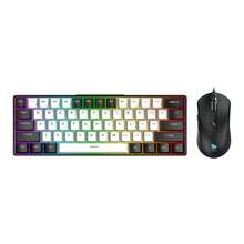 T-WOLF 61-Key Mechanical Keyboard With Red Switches, 21-Key Anti-Ghosting Numpad, Customizable Black & White Dual-Tone Keyboard And Mouse Set, 6-Button Wired Illuminated Mouse - View 10