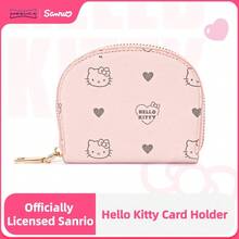 Mesuca Portable Daily Card Holder Wallet Sanrio Hello Kitty Cinnamoroll Theme Style Pink Tone Durable PU Fabric Multi-Card Slots Compact Lightweight Suitable For Short Trips Outdoor Travel Daily Organization 1pc - View 2