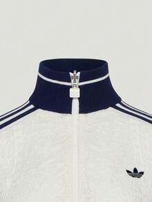 Adidas Originals Women's SPORTS TT W Jacket Knit Collarless Outerwear KX6899 - Beige - View 5