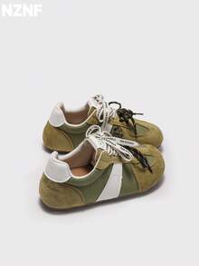 NZNF Premium Flat German Training Shoes For Women, New Autumn Style, Versatile Sports Shoes To Match Skirts - Green - View 7