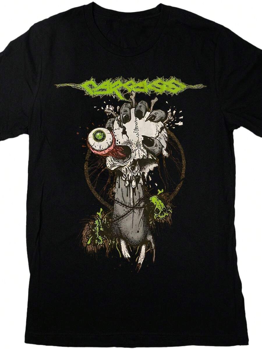 Short-Sleeved ShirtT-Shirt Rare Carcass Band For Men All Sizes 11D644, LARGE SIZEt-Shirt - Black - View 1