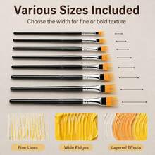 Dom Delfim Graphic Artist Brush Set - 8 Leaf-Shaped Brushes - 8-pack Leaf Pens - View 5