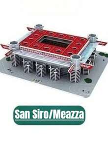 3D Paper Sports Stadium Puzzle Model, Specially Designed For Football Enthusiasts, Allowing You To Cheer For Your Home Team - Multicolor - View 15