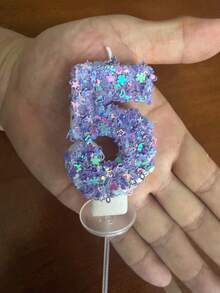 0-9 Number Birthday Candles, Cake Decoration Creative Handmade Candles, Party Holiday Colorful Blue Dopamine - View 12