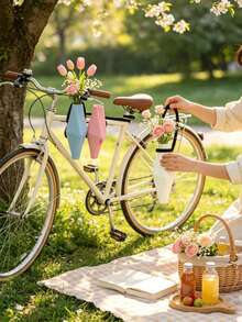 1pc Decorative Bicycle Vase, Decorative Ornament. Made Of Durable Plastic, Suitable For Home, Office And Living Room Decoration, Also Perfect For Wedding And Tabletop Decoration. - Multicolor - View 6