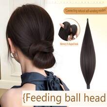 Magic Wand Bun Hair Extension For Women, Self-Wrapping Magic Wand Flower Bun Styling Hair Piece, Invisible Seamless Ponytail Hair Volume Enhancer, Fluffy Hair Accessory - Coffee Brown - View 14
