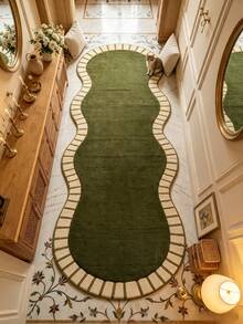1pc Green Gourd Pattern Floor Mat, Bathroom Mat, Bathroom Rug, Door Mat, Small Rug, Carpet, Floor Mat, Home Decor, Area Rug, Outdoor Mat, Home Decor, Area Carpet, Bedroom Rug, Washable Carpet - Multicolor - View 3