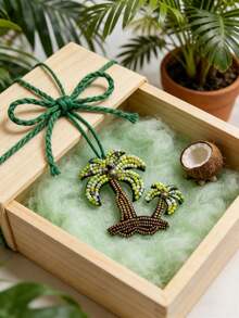 Colgante de bolso con cuentas de palmera tropical, colgante de cuentas con tema de playa con cordón largo, perfecto para decorar bolsos, acentos de bolsos, etiquetas de equipaje, mochilas, maletas, añadiendo estilo de vacaciones de verano a los accesorios, ideal para amantes de la playa, entusiastas de los viajes, mujeres, amantes del estilo de verano y personas que dan regalos, perfecto para viajes a la playa, vacaciones de verano, salidas casuales y aventuras de viaje - A - Ver 4
