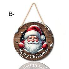 Exquisite Vintage Wooden Christmas Hanging Signs With Santa, Cow, Snowman, Suitable For Entryway, Hallway, Wall Decor, Home Christmas Decoration, Great Gift Idea, 2D Flat - Hanging Ornament - View 14
