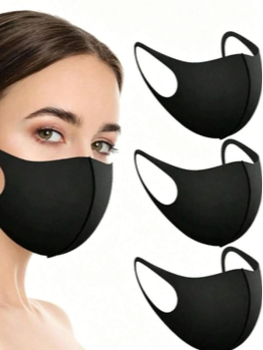 Masker Wajah 3D Tanpa Jahitan, Tahan Debu, Bernapas, Dapat Dicuci, Dilengkapi Perlindungan UV dan Pelindung Sudut Mata, Masker Luar Ruangan yang Dapat Digunakan Kembali untuk Bersepeda dan Mendaki - hitam - View 1