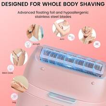Hatteker 1pc 5-In-1 Women's Hair Removal Set, Multi-Function Underarm & Leg Epilator, Electric Women's Intimate Trimmer & Shaver Kit - View 8