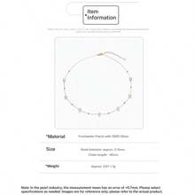 DARA S925 Sterling Silver Starry Sky Pearl Necklace, 6-7mm Freshwater White Pearls, Luxury Gift Box For Women - White - View 4