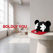 1pc Disney 3D Mouse Ear Palm Decor Colorblock Baseball Cap, Adjustable Flat Brim Hat, Unisex Cartoon Cool Sun Hat, Suitable For Theme Park, Theme Holiday, Birthday Party, Street Wear, Travel, Photography, Versatile Casual Hat - Baseball Cap - View 10
