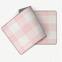 1 Large Rubber Desk Mat/Mouse Pad (Light Pink & White Checkered Pattern; Multiple Sizes Available) – Waterproof, Non-Slip, Smooth Surface, And Easy To Clean; Suitable For Gaming, Office Work, Studying, And Various Desktop Setups. - Mouse Pad - View 11