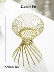 Gold Wrought Iron Candle Holder, Desktop Candle Base Decoration, Suitable For Halloween, Christmas, Wedding, Celebration, Bar, Restaurant Atmosphere Decor, Indoor Home Dining Table Centerpiece, Birthday, Holiday, Housewarming Gift - Multicolor - View 13
