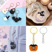 42 món (21 móc khóa xích + 21 vòng nhỏ) móc khóa phẳng hợp kim đa năng có vòng treo, phù hợp làm charm túi xách, móc khóa DIY, đồ thủ công, treo chìa khóa xe, dây đeo, quà tặng lễ hội (có 5 màu) - Dây chuyền vòng tròn nhỏ mặt phẳng - Xem 5
