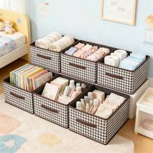 2 Large Capacity Storage Boxes, Portable Foldable Clothing And Bedding Storage Bags, Dormitory Bedroom Wardrobe Clothing And Bedding Packaging Organizer Bags, Shirt And Pants Storage Rack, Space-Saving Wardrobe Organizer And Storage Basket - Black - View 8