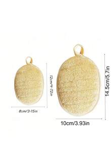 Natural Loofah Bath Brush/Kitchen Cleaning Sponge, Unisex Reusable, No Chemical Additives, Back Scrubbing, SPA Beauty Daily Bathing Care (Please Soak In Water For 2 Minutes After Receiving To Allow It To Expand And Soften) - Multicolor - View 11