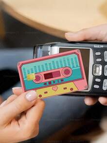 1pc Pink Magnetic Tape Official Credit Card Sticker Privacy Protection Card Skin, Heart Magnetic Tape Birthday Gift PVC Material Anti-Fingerprint Anti-Scratch Wear-Resistant Card Sleeve, Card Protector, Suitable For Men, Women, Couples, Small Chip Card, Bank Card Decoration Sticker, Credit Card, Transit Card, Student Campus Card Personalized DIY - Type a - View 9