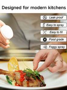 Botol Semprot Minyak Transparan Modern Plastik Putih/Hitam dengan Kuas, Alat Semprot Minyak Dapur, Cocok untuk Berkemah, BBQ, Salad, Memanggang, Memasak, Menggoreng, Pesta, Peralatan Dapur/Peralatan BBQ - Berbagai gaya - View 4