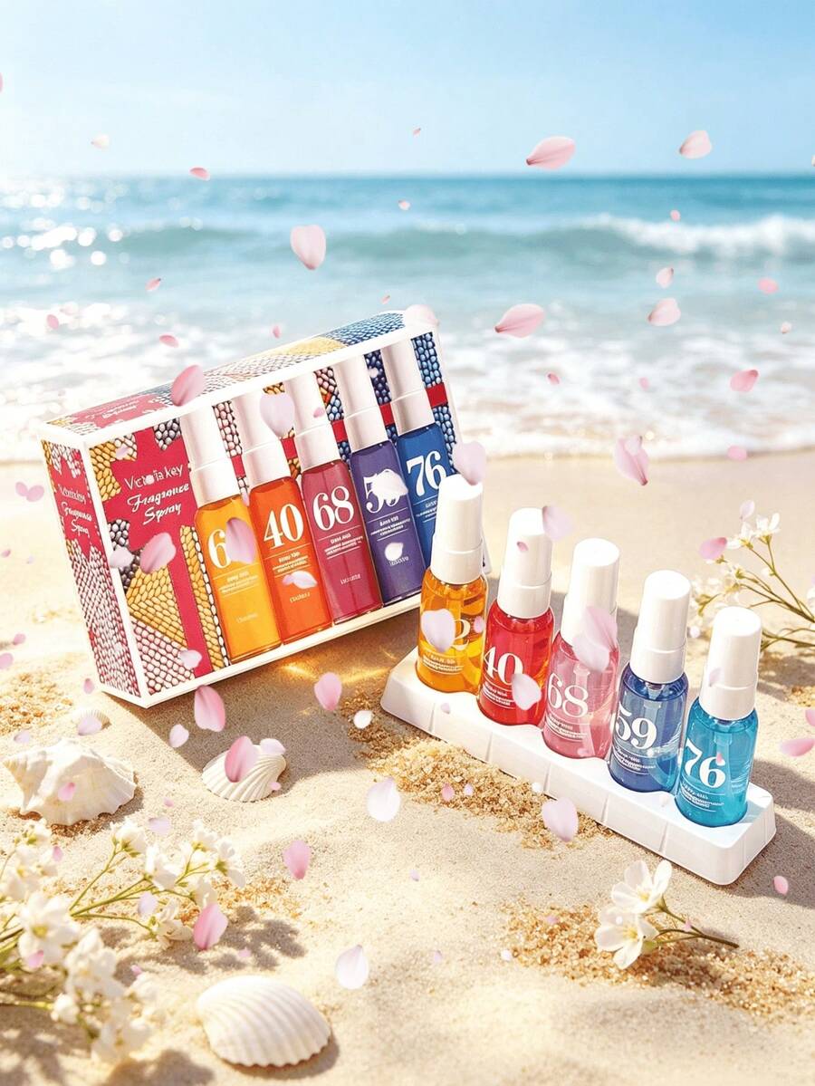 5pcs/1pc 40ml Brazilian Digital Fragrance Spray Gift Set, Air Freshener, Essential Holiday Gift, Same Scent As Big Brands, Carefully Blended With High-Quality Fragrance Ingredients, Perfect For Gifting - Multicolor - View 1