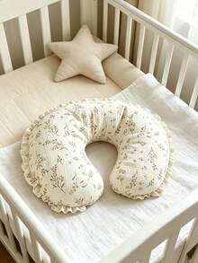 1pc Nursing Pillow Cover, Soft Skin-Friendly Gauze Material, Washable U-Shaped, Suitable For Newborns, Pillow Insert Not Included, Suitable For Baby Boys And Girls - Multicolor - View 3